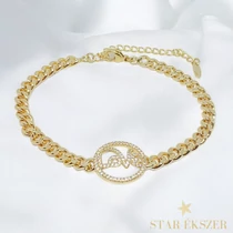 Love 14K G.F. antiallergén karkötő 19+5cm