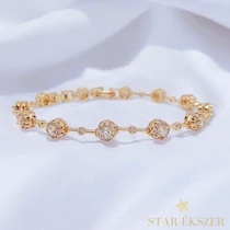 Zoey 18K G.F. antiallergén karkötő 17+2cm