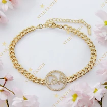 Love 14K G.F. antiallergén karkötő 19+5cm