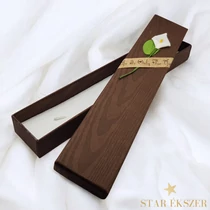 Virágos díszdoboz nyaklánc/karkötő barna