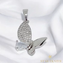 Dita White antillergén pillangó medál clear 