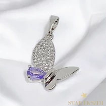 Dita White antillergén pillangó medál lila