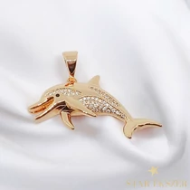 Giovana 18K antillergén delfin medál 
