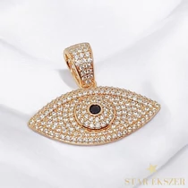 Nazar 18K antillergén védelmező szem medál 