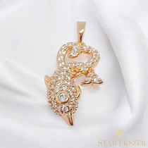 Taline 18K antillergén delfin medál 