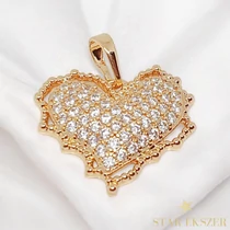 Tiffany 18K antillergén szív medál 