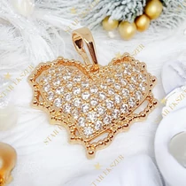 Tiffany 18K antillergén szív medál 