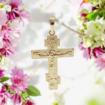 Mate 14K G.F. antillergén kereszt medál 