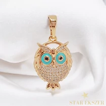 Eliana 18K GF. antillergén bagoly medál