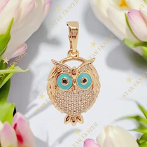 Eliana 18K GF. antillergén bagoly medál