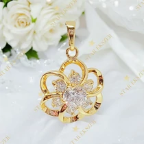Gianna 14K GF. antillergén virág medál