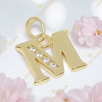 &quot;M&quot; betű 14K GF. antillergén medál