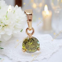 Boby 18K GF. antillergén egy köves medál oliva