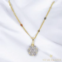 Amanda 14K antiallergén virág medálos nyaklánc 45cm/2mm
