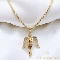 Angyalka 14K G.F. antiallergén angyal medálos nyaklánc 45cm