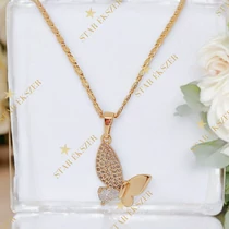 Dita 18K GF. antiallergén pillangó medálos nyaklánc 50cm 