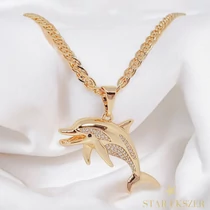 Giovana 18K antiallergén delfin medálos nyaklánc 60cm/4mm