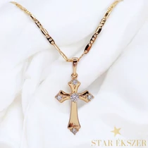 Guelph 18K antiallergén kereszt medálos nyaklánc 45cm