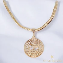 Halak 18K GF. antiallergén horoszkóp medálos nyaklánc 45cm