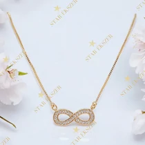 Infinity 18K antiallergén végtelen medálos nyaklánc 45cm/1mm
