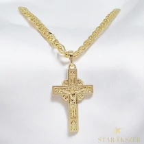 Isadora 14K antiallergén kereszt medálos nyaklánc 45cm/4mm