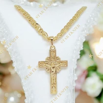 Isadora 14K antiallergén kereszt medálos nyaklánc 45cm/4mm
