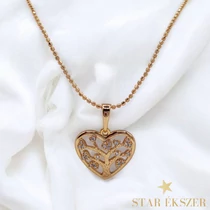 Kelow 18K antiallergén életfás szív nyaklánc 45cm
