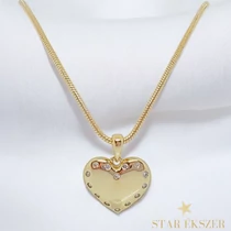 Melodi 14K GF. antiallergén szív medálos nyaklánc 45cm