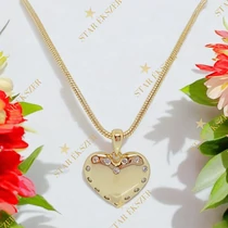 Melodi 14K GF. antiallergén szív medálos nyaklánc 45cm