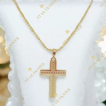 Moira 14K GF. antiallergén kereszt medálos nyaklánc 45cm
