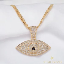 Nazar 18K antiallergén medálos nyaklánc 60cm/4mm