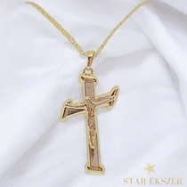 Ninon 14K GF. antiallergén kereszt medálos nyaklánc 60cm 