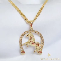 Oreta 14K GF. antiallergén lovas patkó medálos nyaklánc 60cm