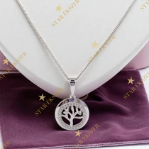 Orilia White antiallergén életfa medálos nyaklánc 45cm