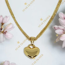 Omaha 14K GF. antiallergén szíves nyaklánc 50cm 