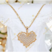 Tiffany 18K antiallergén szív medálos nyaklánc 50cm/3mm