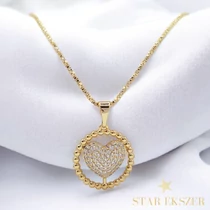 Morena 14K Gold Filled antiallergén szív medálos nyaklánc 45cm