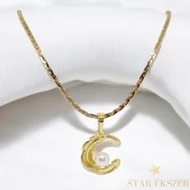 Moon 14K GF. antiallergén hold medálos nyaklánc 45cm