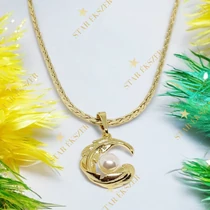 Moon 14K GF. antiallergén hold medálos nyaklánc 45cm