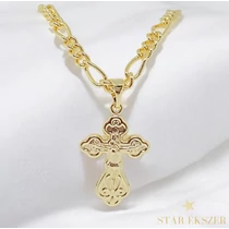 Lucas 14K G.F. antiallergén kereszt medálos nyaklánc 50cm/5mm
