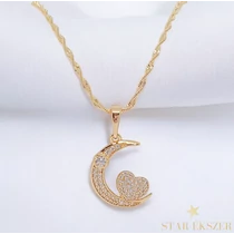 Peyton 18K GF. antiallergén hold medálos nyaklánc 45cm