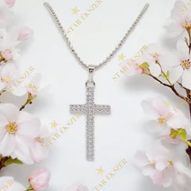 Aubree White GF. antiallergén keresztes nyaklánc 50cm