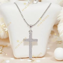 Aubree White GF. antiallergén keresztes nyaklánc 50cm
