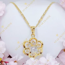 Gianna 14K GF. antiallergén virág medálos nyaklánc 60cm