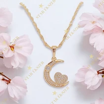 Peyton 18K GF. antiallergén hold medálos nyaklánc 45cm