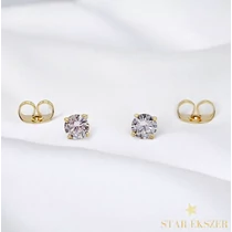 Egy köves 14K antiallergén fülbevaló 5mm