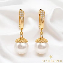 Meliora 18K antiallergén gyöngyös fülbevaló 