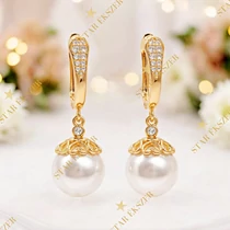 Meliora 18K antiallergén gyöngyös fülbevaló 