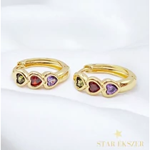 Sky 14K antiallergén szíves fülbevaló