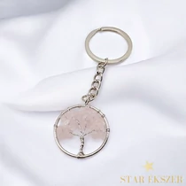 Love Tree – Rózsakvarc Életfa Kulcstartó